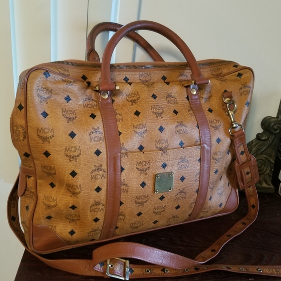 MCM Handbags - VINTAGE  MCM luggage  laptop carry on detachable strql bag